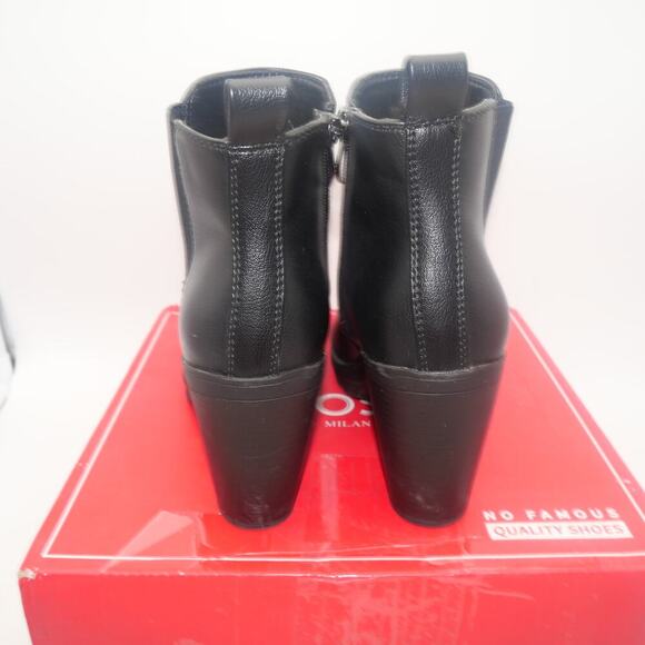 NEW Jeossy Women's 7 Black Ankle Booties Platform Chunky Heel Boots - Picture 3 of 9